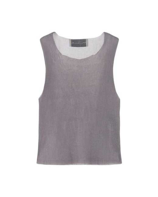 Cortana Gray Sleeveless Tops