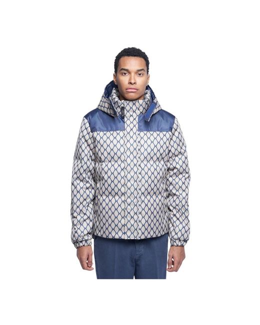 John Richmond Blue Down Jackets for men