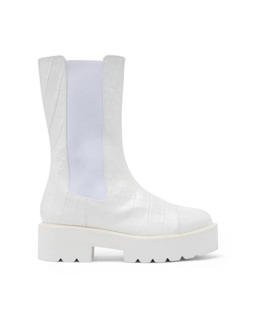 Stuart Weitzman White Presley Ultralift Bootie