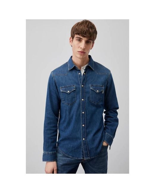 Roy Rogers Blue Denim Shirts for men