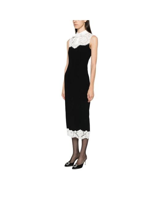 Self-Portrait Black Midi Dresses