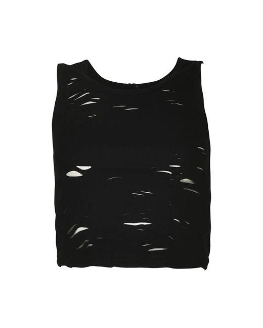 R13 Sleeveless Top in het Black