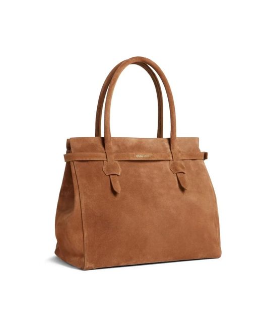 DSquared² Brown Braune Leder Umhängetasche