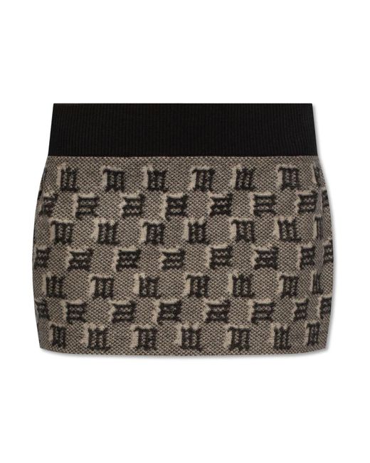 Minifalda con monograma M I S B H V de color Black