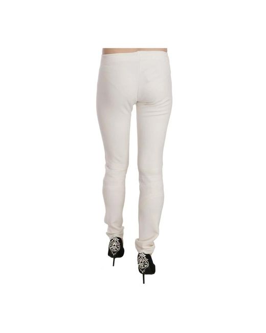 Just Cavalli White Slim-Fit Trousers