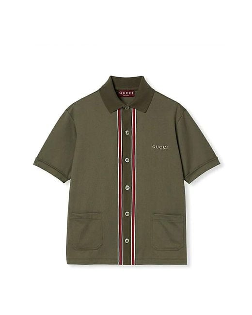 Gucci Green Polo Shirts for men