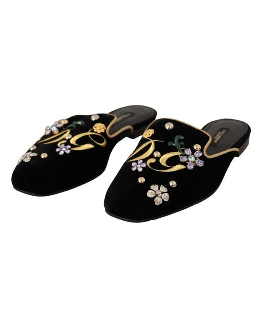 Dolce & Gabbana Black Flip Flops & Sliders