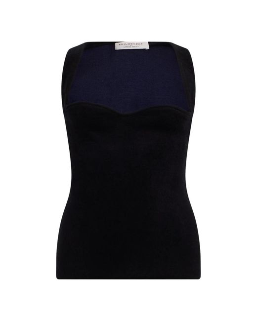 Philosophy Di Lorenzo Serafini Blue Sleeveless Tops