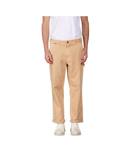 Mason's Natural Straight Trousers for men