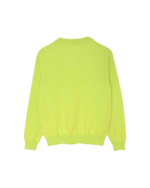 Sun 68 Runder, Einfarbiger Pullover in Yellow für Herren