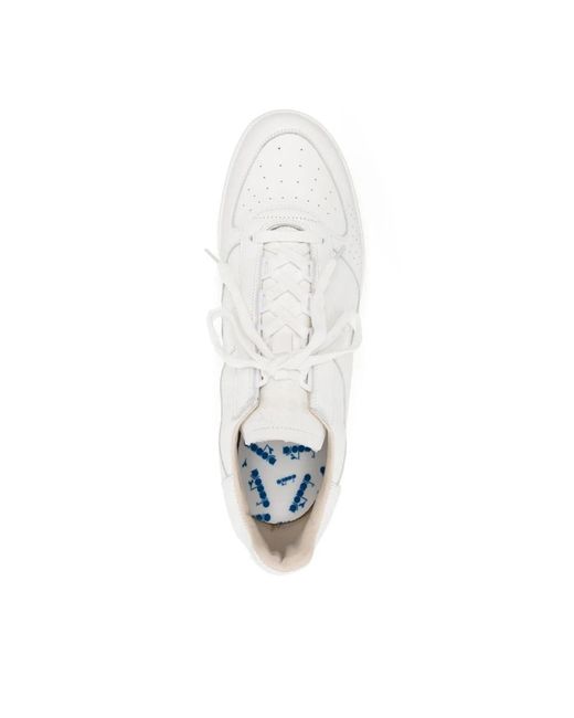 Diadora Weiße sneakers logo patch schnürung gummisohle in White für Herren