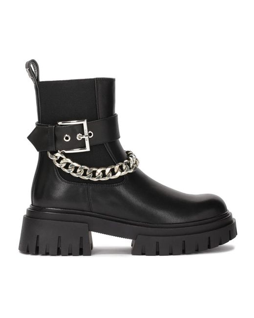 Kazar Black Slip-On-Stiefel Mit Dicker Sohle