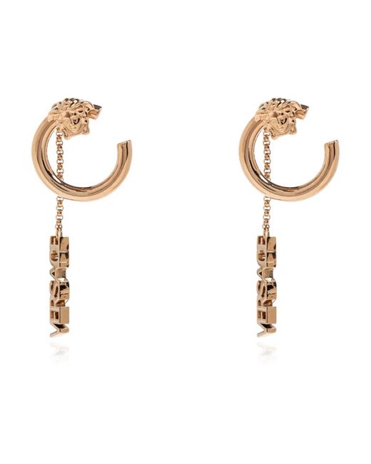 Earrings Versace de color Metallic