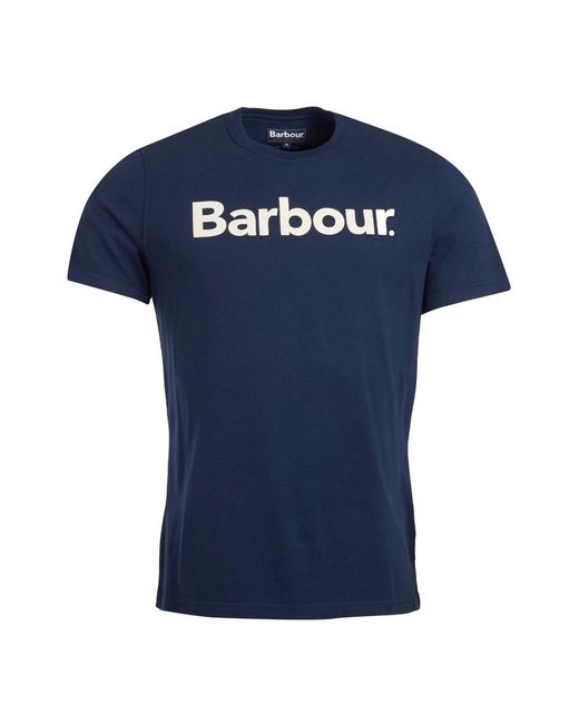 Barbour Blue Logo Tee New for men