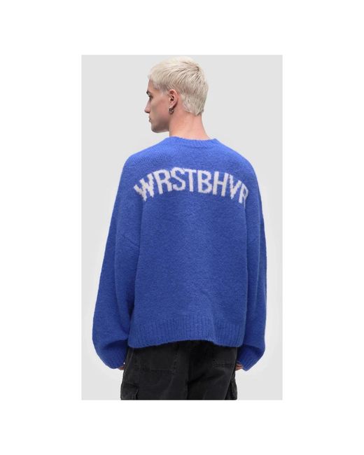 Round-Neck Knitwear WRSTBHVR pour homme en coloris Blue