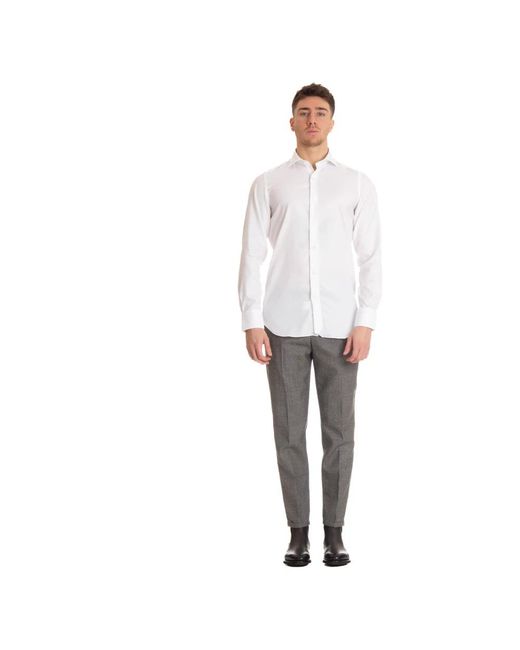 Finamore 1925 White Formal Shirts for men