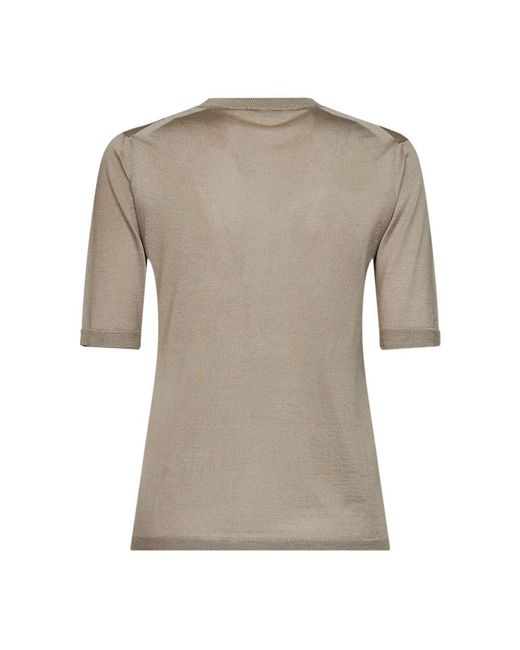 Max Mara Gray Round-Neck Knitwear