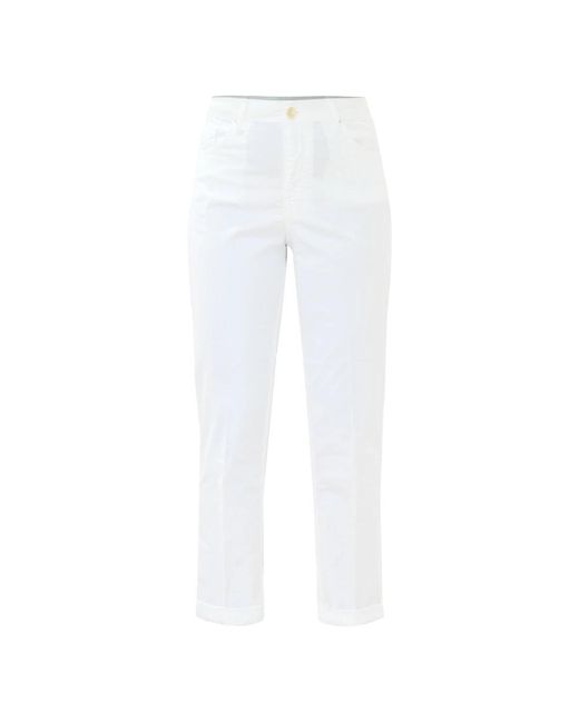 Pantalones versátiles de talle alto Kocca de color White