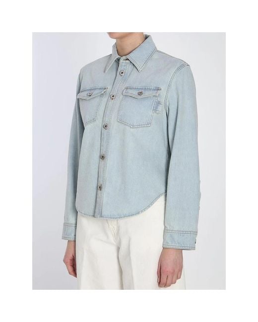 Denim Shirts Bottega Veneta de color Gray
