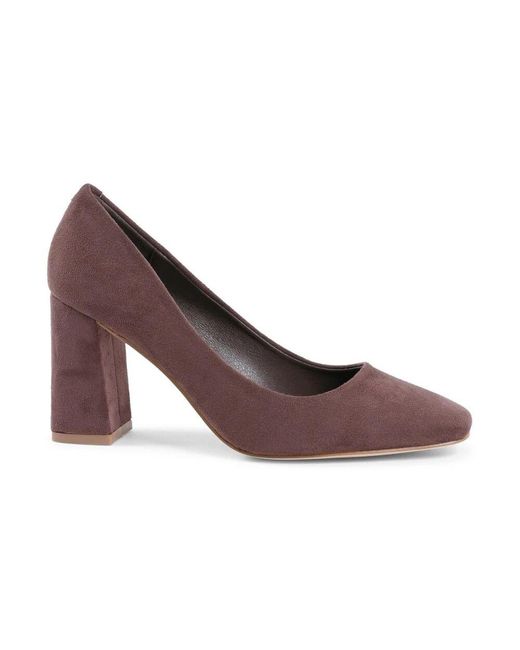 19V69 Italia by Versace Brown Brauner Blockabsatz Pump Eckige Zehe