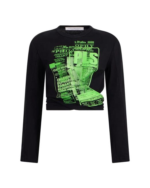 Philosophy Di Lorenzo Serafini Green Long Sleeve T-Shirts