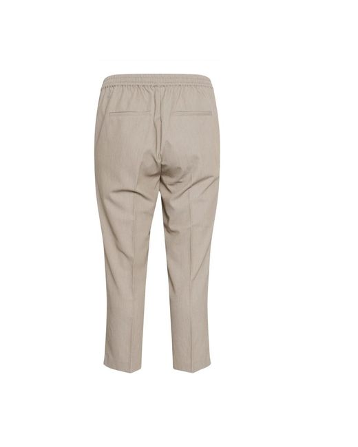 Kaffe Broeken ,Grijs ,Olifantenhuid Cropped Broek in het Gray