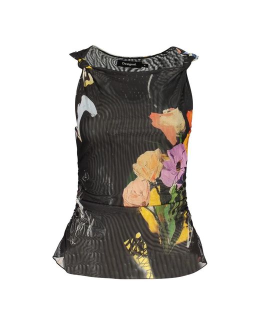 Desigual Black Polyester Tank Top