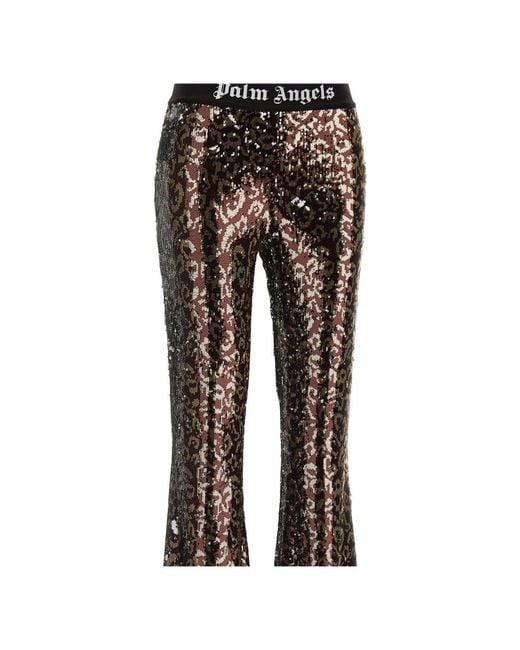 Palm Angels Brown Wide Trousers