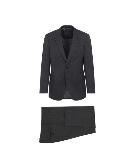 Giorgio Armani Kostuums ,Zwart ,Wol Stijlvolle Wollen Pak Nude Neutrals in het Black voor heren