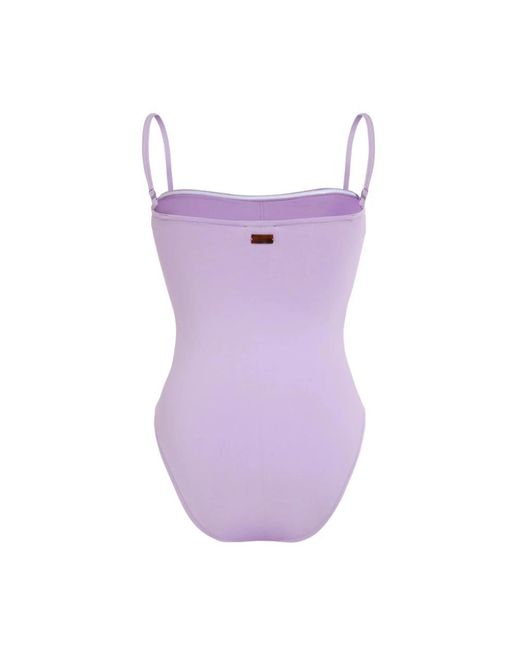 Vilebrequin Bustier One-Piece Swimsuit Solid in het Purple