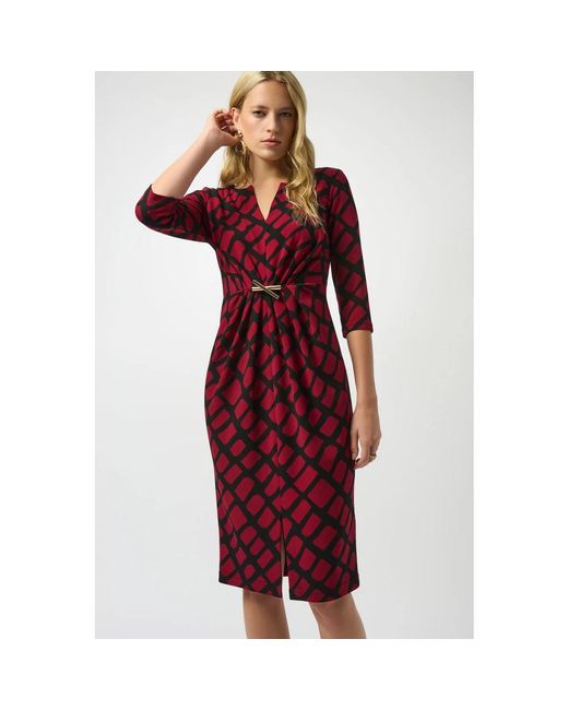 Joseph Ribkoff Kleedjes ,Rood ,Elegante Blazer Jurk in het Red
