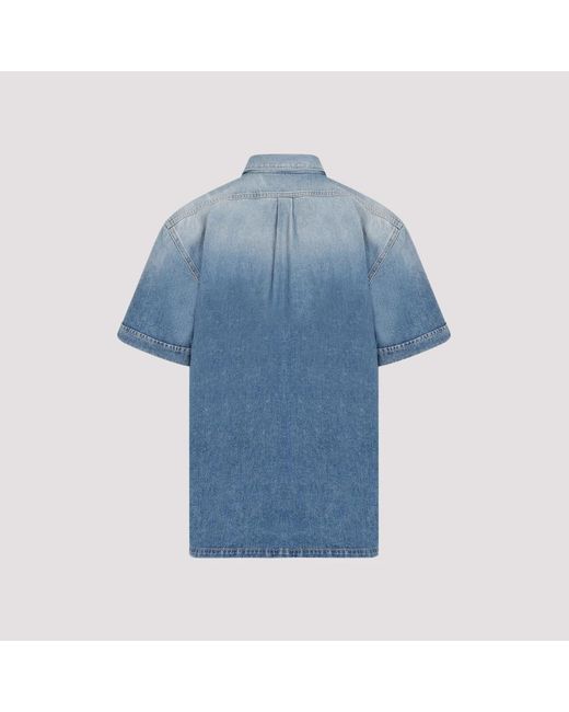 Givenchy Blue Short Sleeve Shirts for men