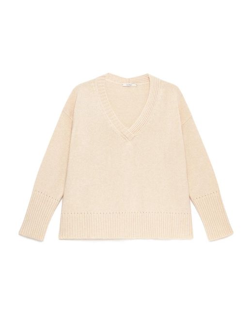 Maliparmi Natural V-Neck Knitwear