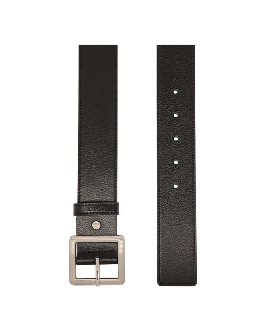Kazar Accessoires ,Zwart ,Leer Minimalistische Zwarte Riem Met Vierkante Gesp in het Black