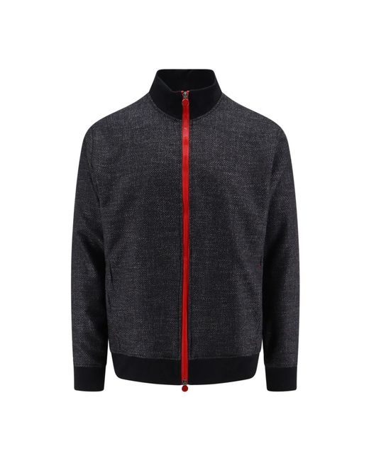 Kiton Blue Zip-Throughs for men