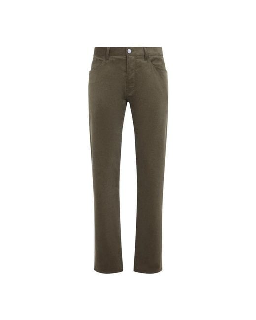 Giorgio Armani Gray Straight Trousers for men