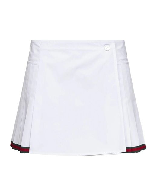 Gucci White Short Skirts