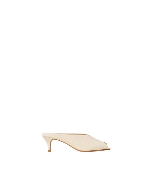 Twinset Natural Heeled Mules