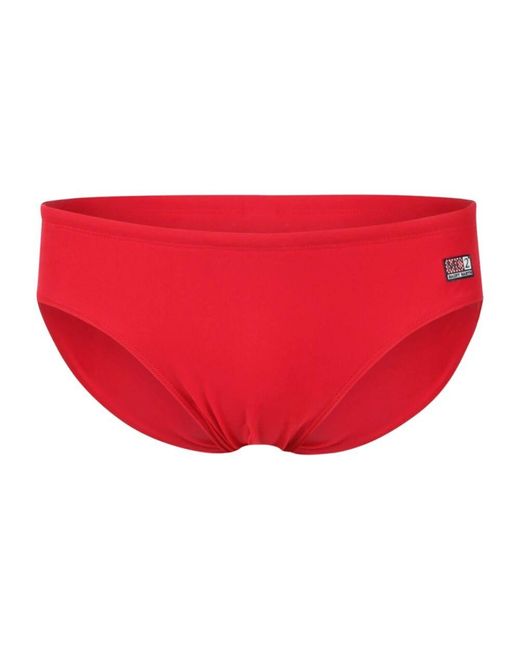 Mc2 Saint Barth Stretch jersey swim briefs ss24 in Red für Herren