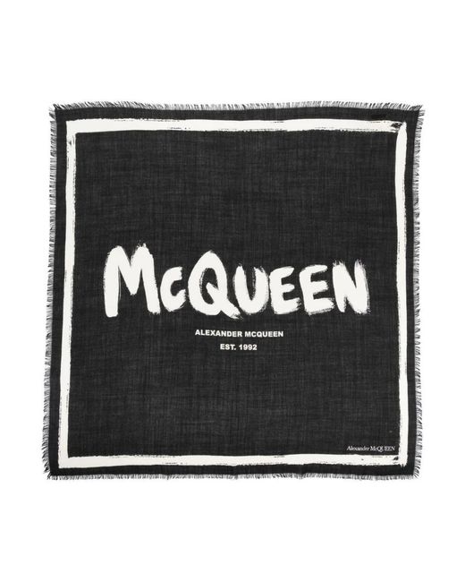 Alexander McQueen Black Scarves