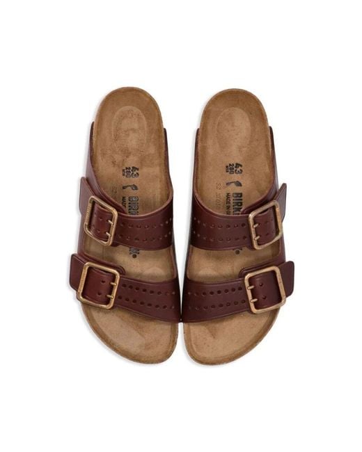 Birkenstock Brown Sliders for men