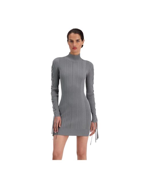 Hervé Léger Gray Short Dresses