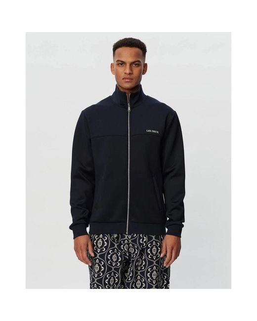 Les Deux Blue Zip-Throughs for men
