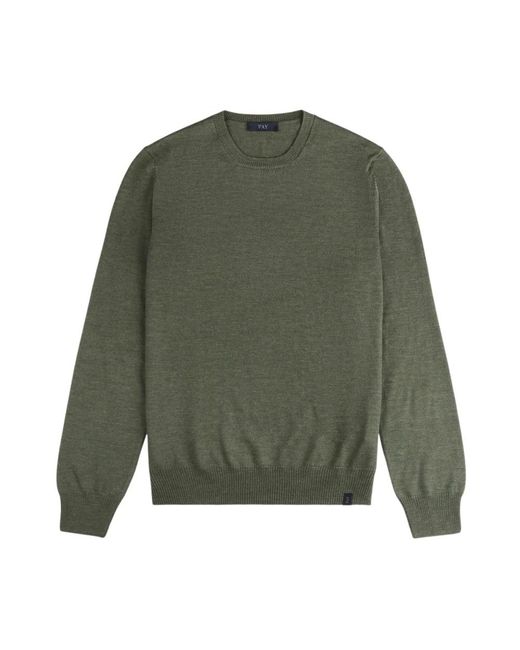 Fay Maglia Pull Girocollo in het Green voor heren
