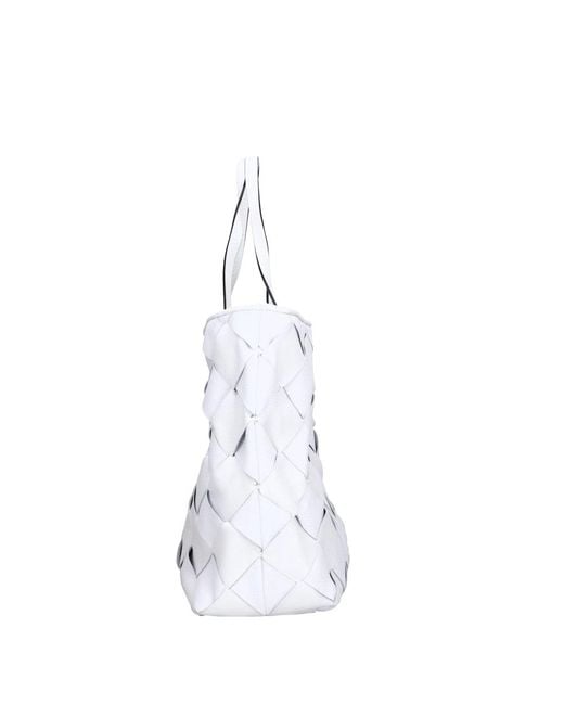 Rebelle White Shopping Bags