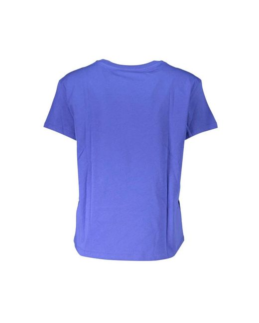 Patrizia Pepe Blue Chic Crew Neck Logo Tee