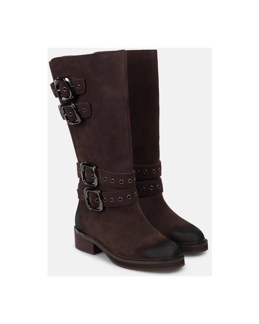 Alma En Pena. Brown High Boots