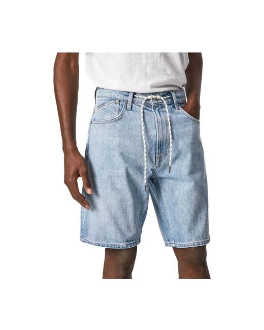 Pepe Jeans Blue Denim Shorts for men