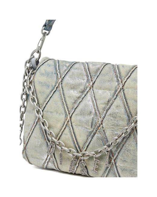 DIESEL Gray Shoulder Bags