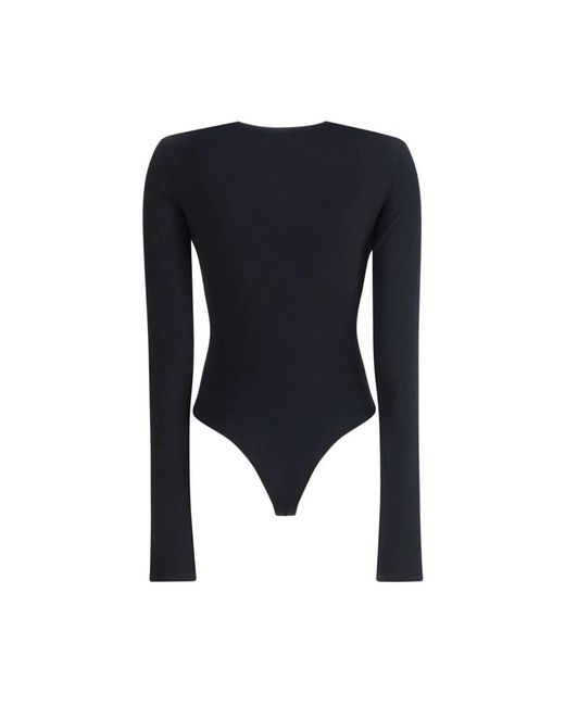 ANDAMANE Tops ,Zwart ,Elegante Zelda Bodysuit Met V-Hals in het Black